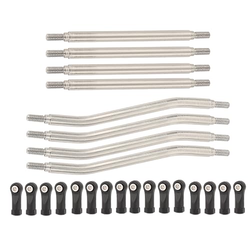 8pcs Suspension Steering Linkage Link Rod Set with Ball End for RC Car Crawler Axial Capra 1.9 UTB AXI03004 Replacement Parts