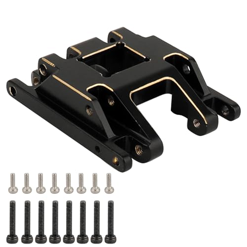 Black Coating Brass Skid Plate Transmission Mount for 1/18 RC Crawler TRX4M Upgrade, 60g