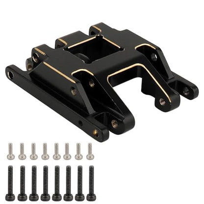 Black Coating Brass Skid Plate Transmission Mount for 1/18 RC Crawler TRX4M Upgrade, 60g