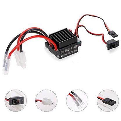 GoolRC 320A ESC Brushed Forward Reverse Electric Speed Controller with Brake Waterproof Support 2-3S Battery Replacement for HSP Redcat Traxxas Tamiya RC Car Boat