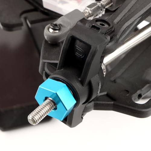 for H16BM RC Car Upgrade Aluminum Wheel Hex 16440 & Pins M20101 & M40 Wheel Lock Nut Spare Parts for 1/16 H16BM H16GT H16DR JC16EP and 1/14 H14BM 14209 14210 JC14EP 14301 14303 Trucks(Blue) - color: Blue