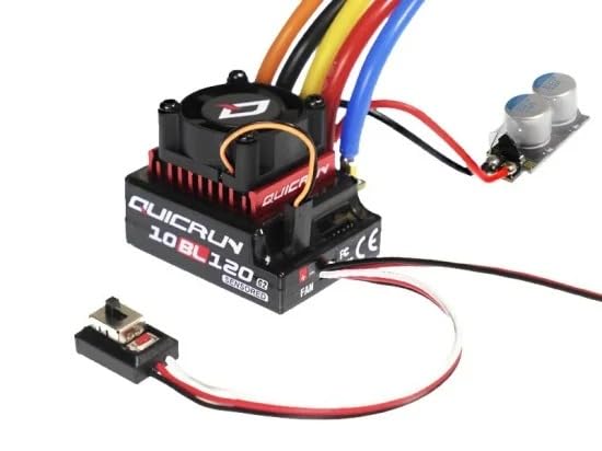 HOBBYWING QuicRUN-10BL120-G2-SENSORED BEC Built-In 4A/6V-7.4V (For 1/10) Hobby Wing RC Quick Run Quicrun 10BL120G2 Middle Class 1/10 Scale Boost Turbo, 30125002