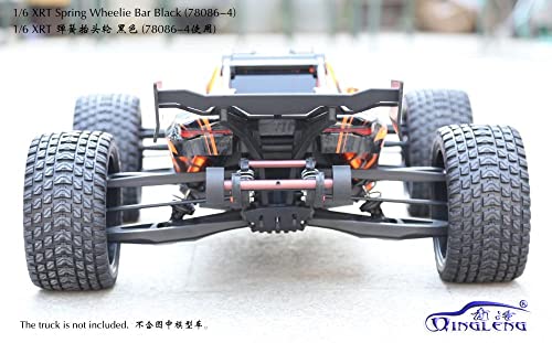 QingLeng Nylon Sturdy & Stable Wheelie Bar with Dual Spring Buffer for Traxxas 1/6 XRT Monster Truck #78086-4 - Black Wheels