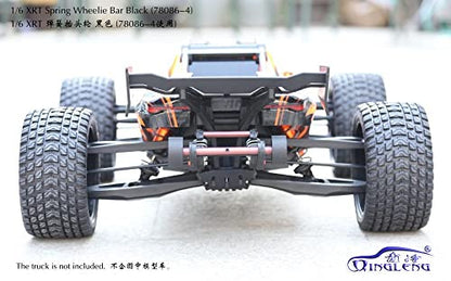 QingLeng Nylon Sturdy & Stable Wheelie Bar with Dual Spring Buffer for Traxxas 1/6 XRT Monster Truck #78086-4 - Black Wheels