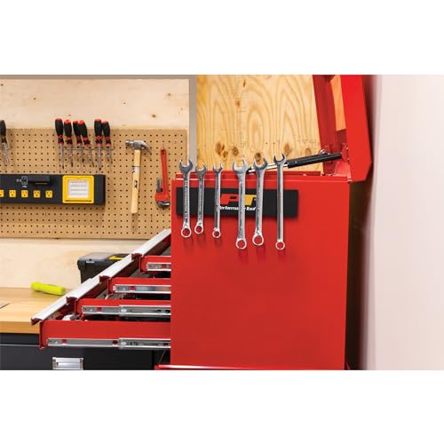 Performance Tool W12526 2-Piece Flexible Magnetic Tool Holder Bar | Double-sided magnets stick to steel without screws. Non-scratch carbon fiber. Contours to vehicle fenders - style: 2Pc Magnetic Tool Holder Bar