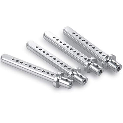 4PCS Aluminum Body Post Mounts for 1/10 SCX10,Body Posts Replacement Parts (Silver) | 3 Color,Heavy-duty Aluminum,CNC-Machined Body Posts Upgrade Part - color: Silver