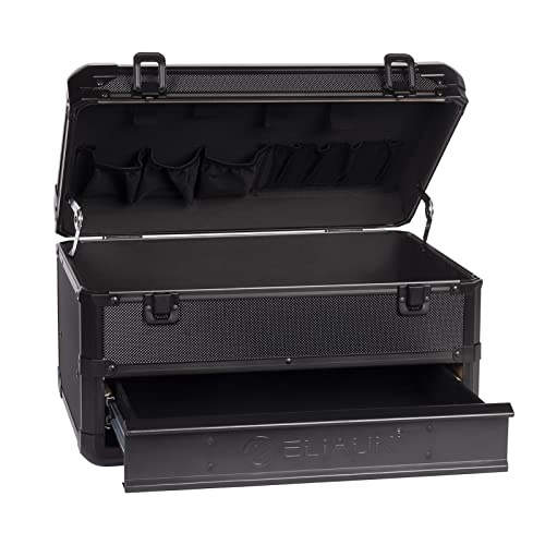 E ELIAUK Tool Box Tool Organizer Storage Cabinet Carry Case Toolbox with Drawers - color: Black