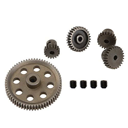 Metal Spur Diff Differential Main Gear 64T 21T 26T 29T Motor Gear Compatible with Redcat Volcano EPX Sandstorm TK HSP 94111 1/10 RC Car Truck