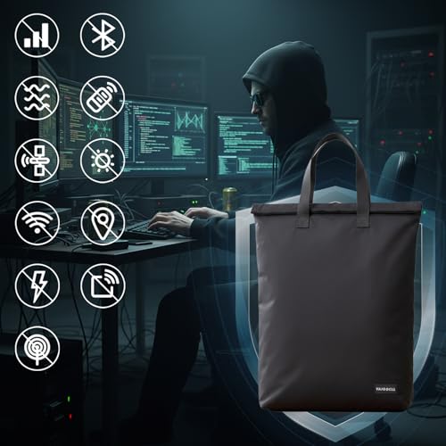 Faraday Bag 15.5×10 Inch, Signal Blocking for Electronics | Anti-Tracking Faraday Cage with Handle EMP Protection Bag for Laptops Tablets Phones Car Keys - size: 15.5X10