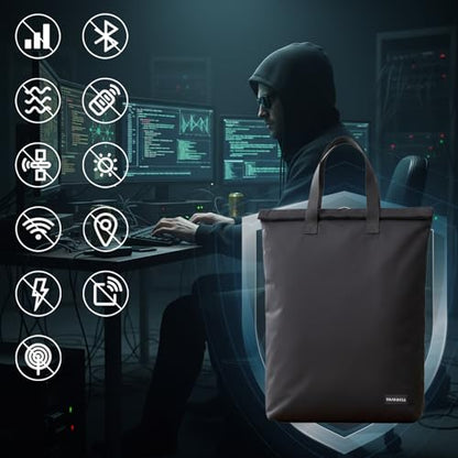 Faraday Bag 15.5×10 Inch, Signal Blocking for Electronics | Anti-Tracking Faraday Cage with Handle EMP Protection Bag for Laptops Tablets Phones Car Keys - size: 15.5X10