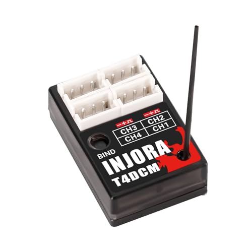 INJORA 4CH T4DCM Compact Receiver for INJORA Transmitter T6DC T6DCG T6M
