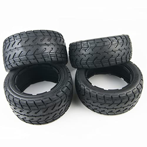 TITRACING Front Rear On-Road Tires for 1/5 HPI Baja 5B SS Rovan KM Buggy | 1/5, RC CAR, includes 2 front and 2 rear, size: 170mm x 60mm and 170mm x 80mm, fit rofun baha