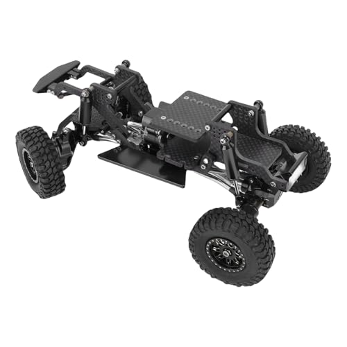 Asixxsix RC Crawler Chassis Frame Kit, Lightweight Strong Modular Design RC Upgrade Parts, Composite Material Chassis Frame Kit with Easy Installation for Ascent 18 1/18 Crawler (Black) - color: Black