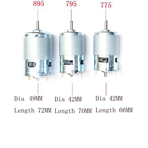 895 Ball Bearing Motor High Torque High Power High Speed Motor DC 12V-24V 11000RPM for RC Boat Toy Model DIY Drive Parts Power Tools - size: 895 DC Motor