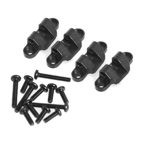 Aluminum Lower Pull Rod Fixed Mount RC Upgraded Parts for LOSI 1/18 Mini LMT 4X4 Brushed Monster Truck RTR-LOS01026 RC Car, Black - color: Black Lower Rod Fixed Mount