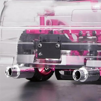 1/10 Flat Run Drift Dual Exhaust Pipe License Plate Frame Kit for 1/10 RC Drift Touring Car Traxxas Tamiya MST Body Accessories