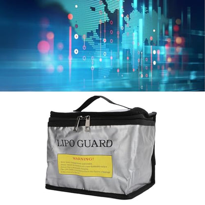 Fireproof Lipo Battery Bag with Hook and Loop Closure, Professional Storage for Safe Charging and Travel
