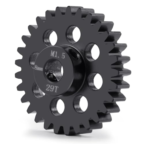 Mod 1.5 8mm Motor Gears 29T Steel Pinion Gear for 1:5 X Maxx 6S/8S | XRT 1/6 8S Monster 4WD 1/10 E-REVO Truck Upgrades - size: 29T