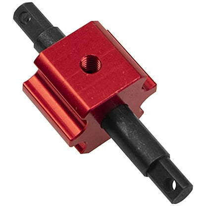 Aluminum RC Differential Locker Spool 4x4 Diff Locker Mounts Compatible with 1/10 Traxxas Slash 4X4 Rustler 4X4 Stampede 4X4 Hoss VXL 4X4 RC Car (Red) - color: Red
