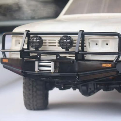 Metal ARB Bull Bar Winch Bumper 1/10 RC RUN80 LC80 SCX10 TRX4 (B with lamp) - color: B with lamp