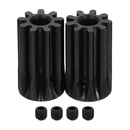 uxcell 2Pcs 1.5 Mod 9T Spur Gear 6mm Bore, 1045 Steel Pinion Gear Black Surface Treatment, 20°Pressure Angle, for Spur Rack and RC Model Car or Motor DIY - size: 1.5 Mod 9T, 6mm