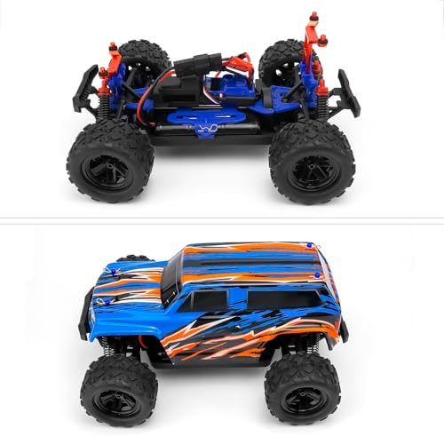 Aluminum Front & Rear Body Posts Mounts Shell Post Fixing Bracket Compatible with 1/18 RC Crawler Car Traxxa LaTrax Teton SST, Replace Parts 7615 (Blue) - color: Blue