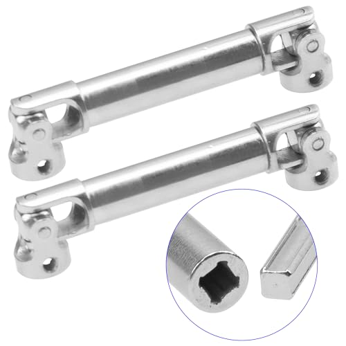 2Pcs Vgoohobby 2mm 3mm 4mm Metal RC Drive Shaft CVD Driveshaft Compatible with WLtoys Axial MN Model WPL Tamiya 1/24 1/18 1/16 1/14 1/12 RC Military Crawler Car Tractor Truck (50-65mm 3-3) - color: 50-65mm 3-3