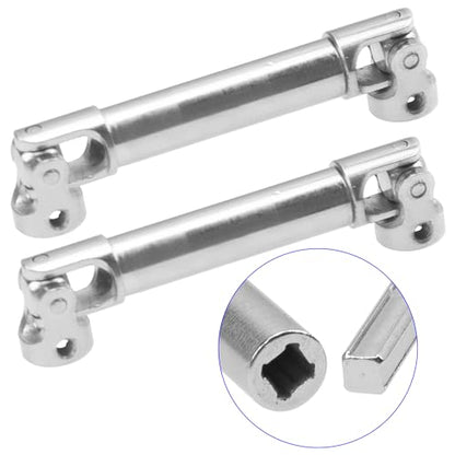 2Pcs Vgoohobby 2mm 3mm 4mm Metal RC Drive Shaft CVD Driveshaft Compatible with WLtoys Axial MN Model WPL Tamiya 1/24 1/18 1/16 1/14 1/12 RC Military Crawler Car Tractor Truck (50-65mm 3-3) - color: 50-65mm 3-3