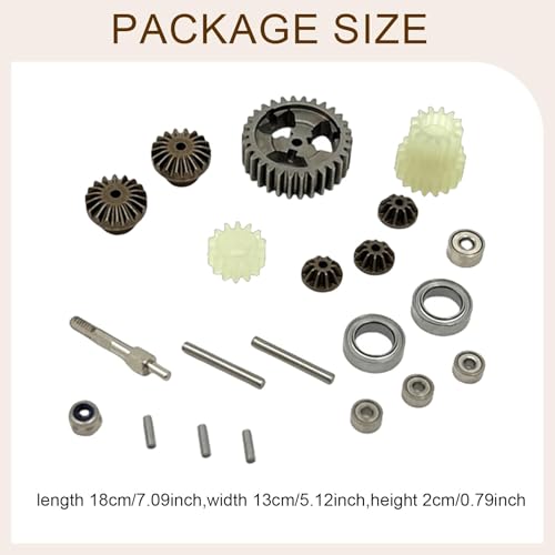 RC Car Gearbox Gear and Bearings Set RC Model Vehicle Parts Transmission Gear for Wltoys