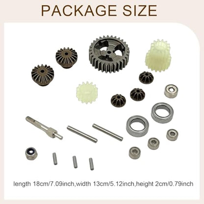 RC Car Gearbox Gear and Bearings Set RC Model Vehicle Parts Transmission Gear for Wltoys