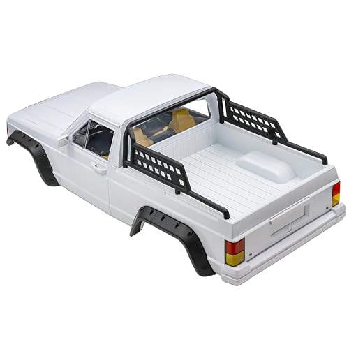 1/10 RC Crawler Hard Body Shell Kit - 313mm Wheelbase Cherokee Body for Axial SCX10, SCX10 II 90046, 90047 & TRX4 Kits (Pickup-White) - color: Pickup-white