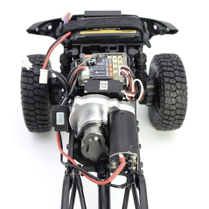 Metal Transmission Gearbox with Bracket for FMS FCX24 1/24 Power Wagon FCX18 Land Cruiser LC80 K5 Blazer RC Crawler Upgrade Part (Black for FCX18) - color: Black for Fcx18