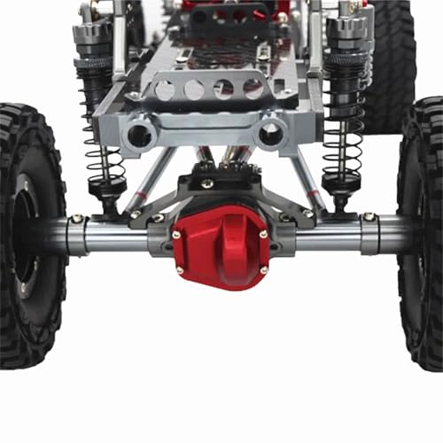 Complete Aluminum Front & Rear Axle Set for Axial SCX10 RC4WD D90, 1/10 Scale RC Crawler Upgrade, with Enhanced Steel Axle Shafts(Titanium)