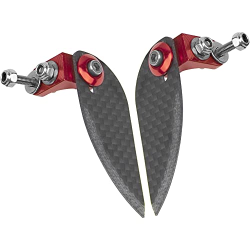 Adjustable Carbon Fiber Turn Fins 65mmx25mm RC Water Knife Compatible with 70-85cm(27.5"-33.4") Electric Nitro Power Remote Control Boats