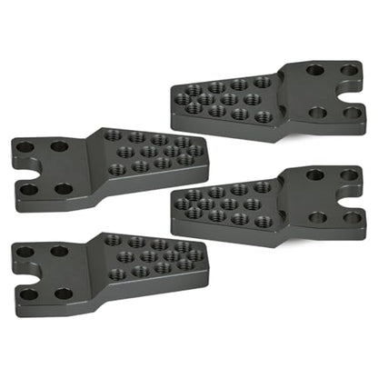 4PCS CNC Aluminum Shock Mount for TRX4 SCX10 1/10 RC Crawler | Black anodized,lightweight & durable.Adjust height & angle for optimal suspension tuning.For SCX10 II 90046, D90, D110.