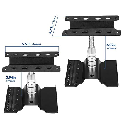 Buddy RC RC Hobby Car Workstation Work Stand Aluminum Repair Workstation 360 Degree Rotation Lift Or Lower with Screw Tray for 1/8 1/10 1/12 Scale RC Trucks Buggy (Black)