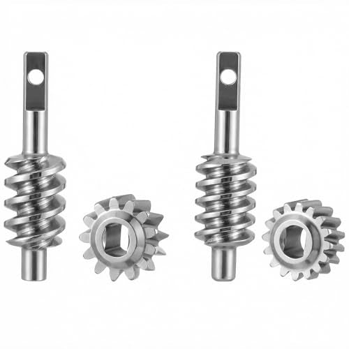 2 Set 2/13T & 2/16T Axle Overdrive Worm Gear Sets Suitable for 1/30 Axial SCX30, Stainless Steel Front & Rear Axle Upgrade Parts Performance Enhancement Kit for 1/30 RC Rock Crawler