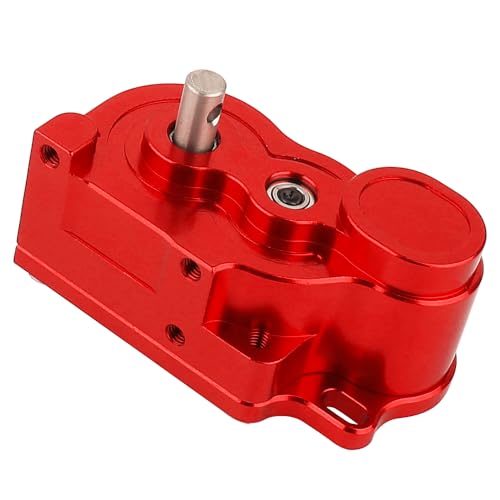 Ultra Light LCG Metal Transmission Low Speed Gearbox with Motor Gear for 1/10 RC Crawler SCX10 TRX4 TRX-4 RC4WD Capra Upgrade Part (red) - color: red