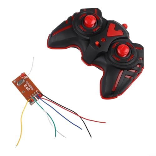 2.4G 4-Way Remote Control Module Set Including Transmitter And Receiver Boards, Wireless Circuit For RC Cars And Boats, Compact Design For DIY Projects Blue(Red)