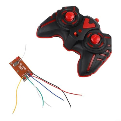2.4G 4-Way Remote Control Module Set Including Transmitter And Receiver Boards, Wireless Circuit For RC Cars And Boats, Compact Design For DIY Projects Blue(Red)