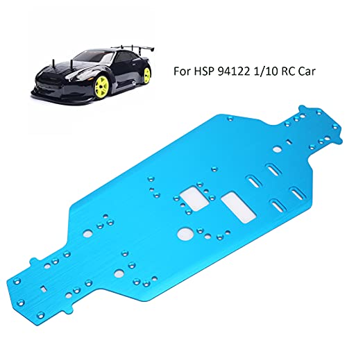 Aluminum Alloy Chassis Bottom Plate Replacement Upgrade Parts for HSP 94122 1/10 RC Car (Blue) - color: Blue