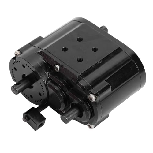 Estink Dual Speed Transmission Gearbox, Alloy 2 Speeds Transfer for 1/10 RC Crawler with Full Time and Reinforced Suspension System