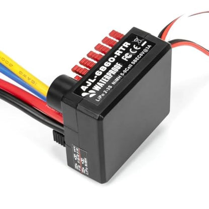 2-3s 60A Brushed ESC Waterproof Electronic Speed Controller with Switch Mode BEC for 1/10 Scale RC Crawler Car Trucks Upgrade (T Plug) - style: T Plug