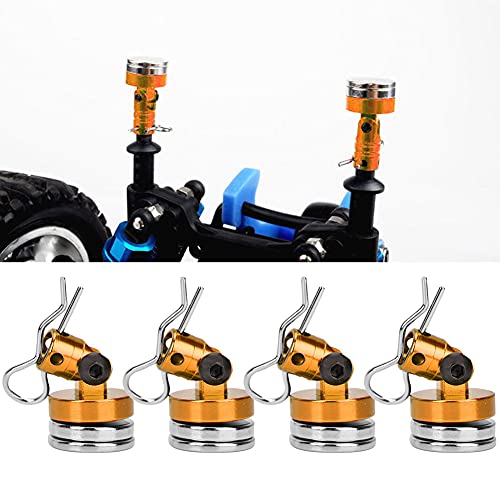 Magnetic Body Mount Kit, Invisible Magnetic Shell Post Mounting Set for SCX10 4W D HSP 1 10 RC Car, Aluminum Alloy Body Post with Slotting Design (Orange) - color: Orange