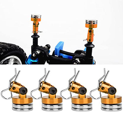 Magnetic Body Mount Kit, Invisible Magnetic Shell Post Mounting Set for SCX10 4W D HSP 1 10 RC Car, Aluminum Alloy Body Post with Slotting Design (Orange) - color: Orange
