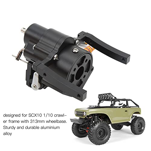 VBESTLIFE RC Front, Aluminium Alloy Double Speed Size Anodized 1/10 Crawler for SCX10 313mm Frame (Black) - color: Black