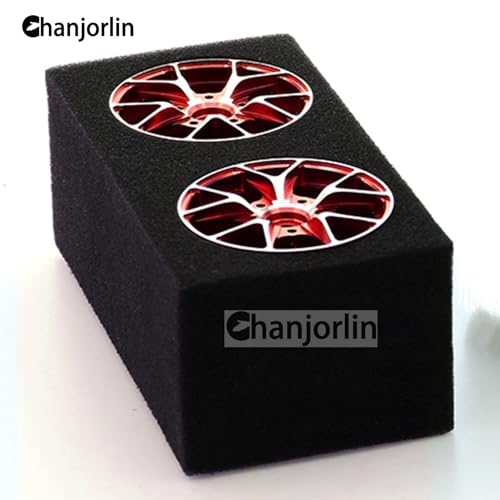 1/10 On Road Drift Wheels Rims Hex 12mm RC Aluminum Alloy Rally Racing Hubs for 1:10 Scale Touring Street Car Tires Tamiya TT01 TT02 HSP 2S 3S Brushless HPI KYOSHO XV02 XV01 4PCS (Red) - color: Red