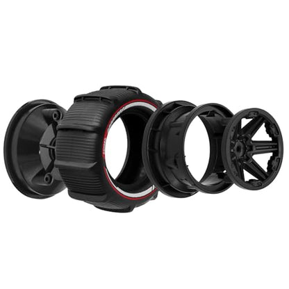GOUPRC 12mm Hex RC Wheel Paddle Tires, 3.37 * 2.11 Inches 4PCS Off-Road Desert Beach Snow Sand Tires Kit Accessories for 1/14 1/16 RC Car Crawler Buggy Monster Truck