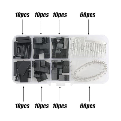 20Sets 3 Pin Servo Connector Kit, Male Female Crimp Cable Wire | Compatible with Futaba, JR, Hitec, and Spektrum RC systems. Ideal for RC cars, airplanes, and electronic DIY projects.