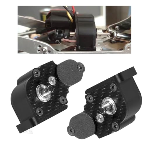 Aluminum LCG Transmission Gearboxes Upgrades Part for SCX10 SCX10 II 90046 90047,RC Crawler Car Alloy Transmission Gearbox Hop Ups,Black - color: Black - Scx10